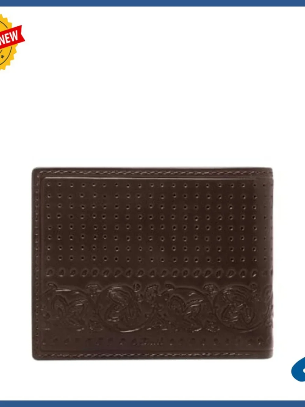 Men's Leather Bifold Wallet with RFID Blocking and Coin Pocket